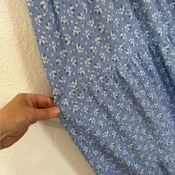 See You Monday Blue Floral Tiered Maxi Dress - Picture 4 of 7